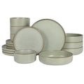 Plates and Bowl Dinnerware Set 16 Piece Gibson Elite Gelston Stoneware Reactive