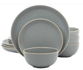 12-Piece Stoneware Dinnerware Set, Matte Finish, Service for 4, Modern